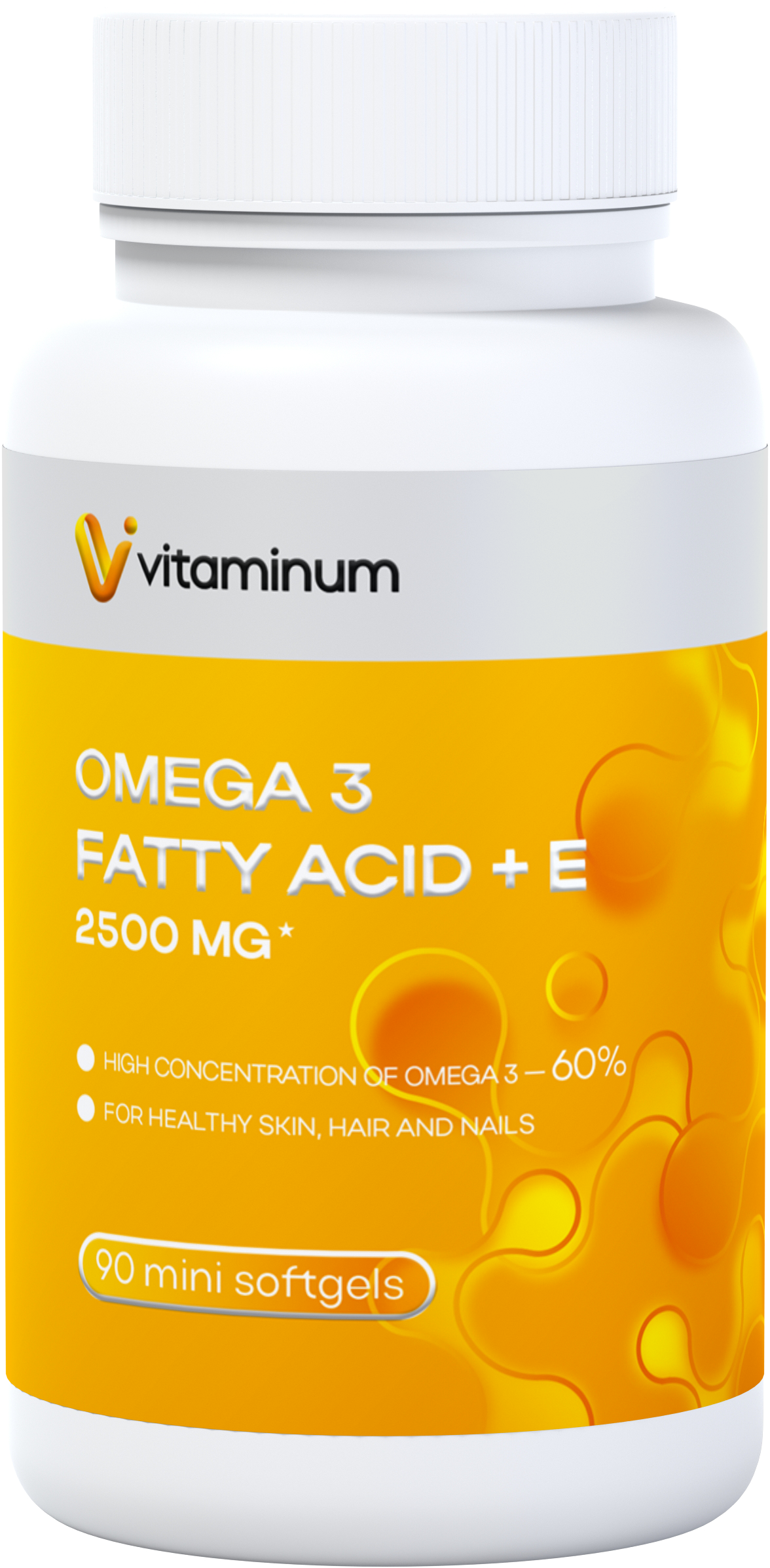  Vitaminum ОМЕГА 3 60% + витамин Е (2500 MG*) 90 капсул 700 мг   в Новороссийске
